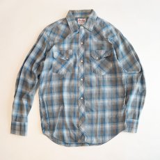 画像1: 60's Lazy-H COTTON CHECK WESTERN SHIRT (1)