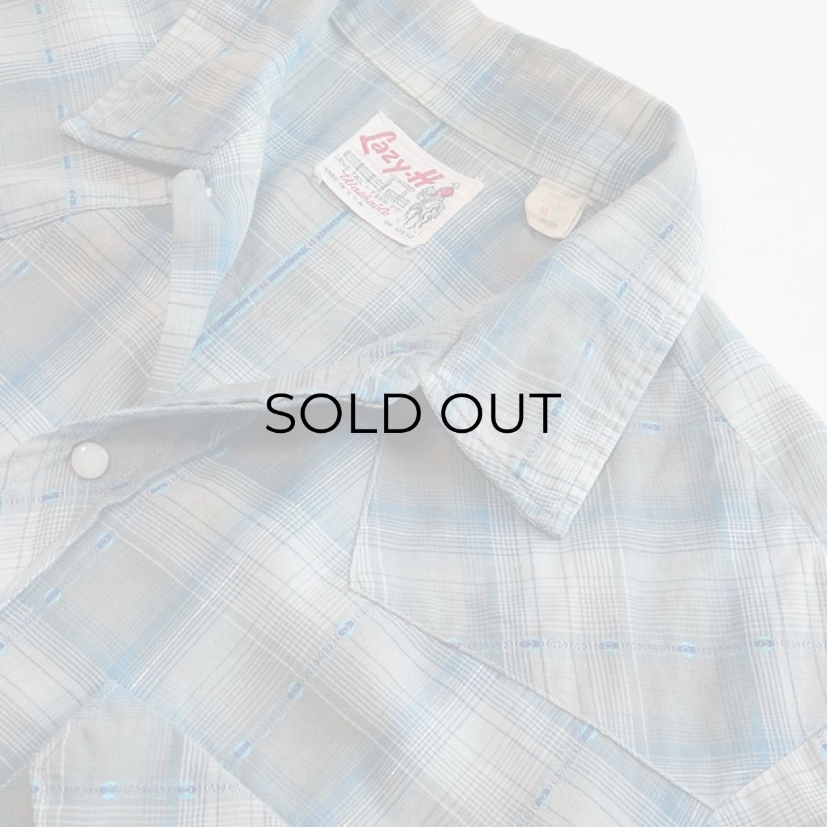 画像5: 60's Lazy-H COTTON CHECK WESTERN SHIRT (5)