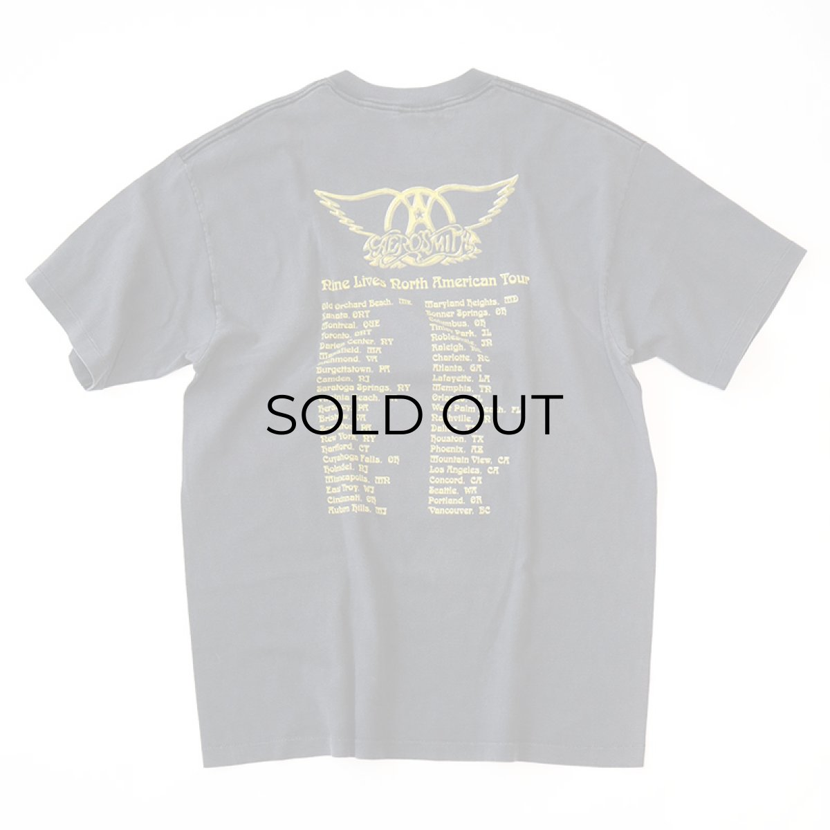 画像3: 90's SOFTEE COTTON W-PRINT S/S BAND TEE "AEROSMITH North American Tour" (3)