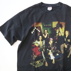 画像1: 90's SOFTEE COTTON W-PRINT S/S BAND TEE "AEROSMITH North American Tour" (1)