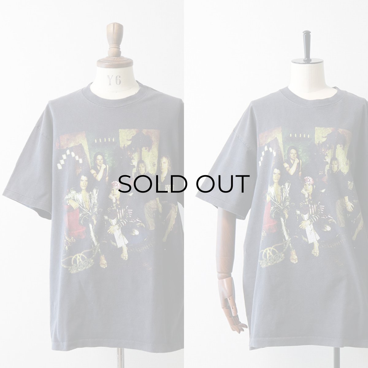 画像9: 90's SOFTEE COTTON W-PRINT S/S BAND TEE "AEROSMITH North American Tour" (9)