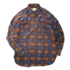 画像1: 〜70's Sears PRINT CHECK FLANNEL SHIRT (1)