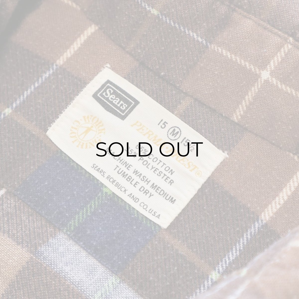 画像4: 〜70's Sears PRINT CHECK FLANNEL SHIRT (4)