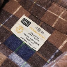 画像4: 〜70's Sears PRINT CHECK FLANNEL SHIRT (4)