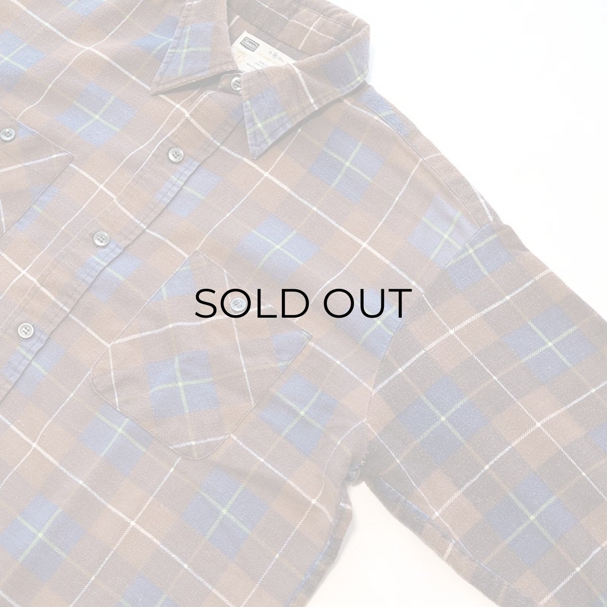 画像3: 〜70's Sears PRINT CHECK FLANNEL SHIRT (3)
