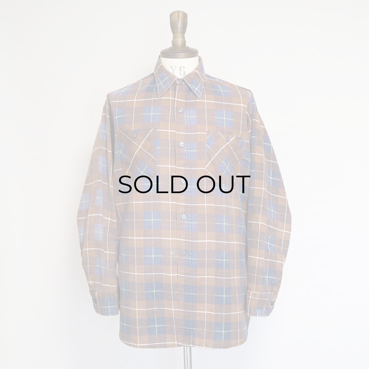 画像13: 〜70's Sears PRINT CHECK FLANNEL SHIRT (13)