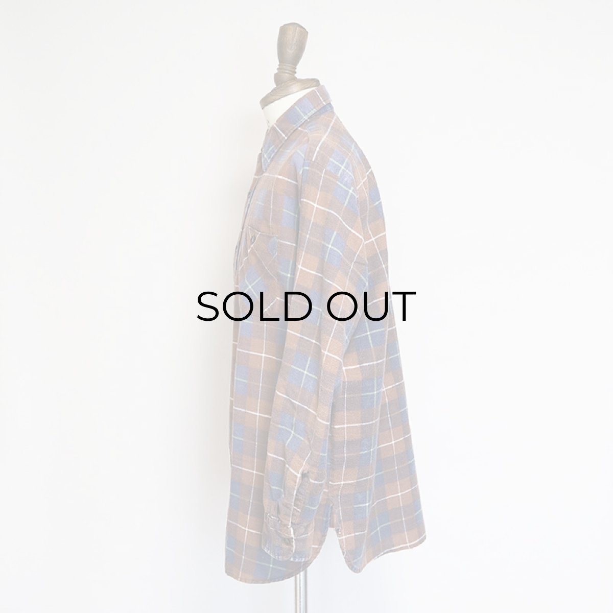 画像14: 〜70's Sears PRINT CHECK FLANNEL SHIRT (14)