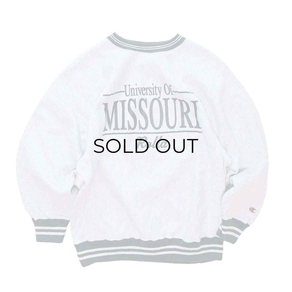 画像1: 90's Champion 2-TONE REVERSE WEAVE PRINT CREW NECK SWEAT "University of MISSOURI" (1)