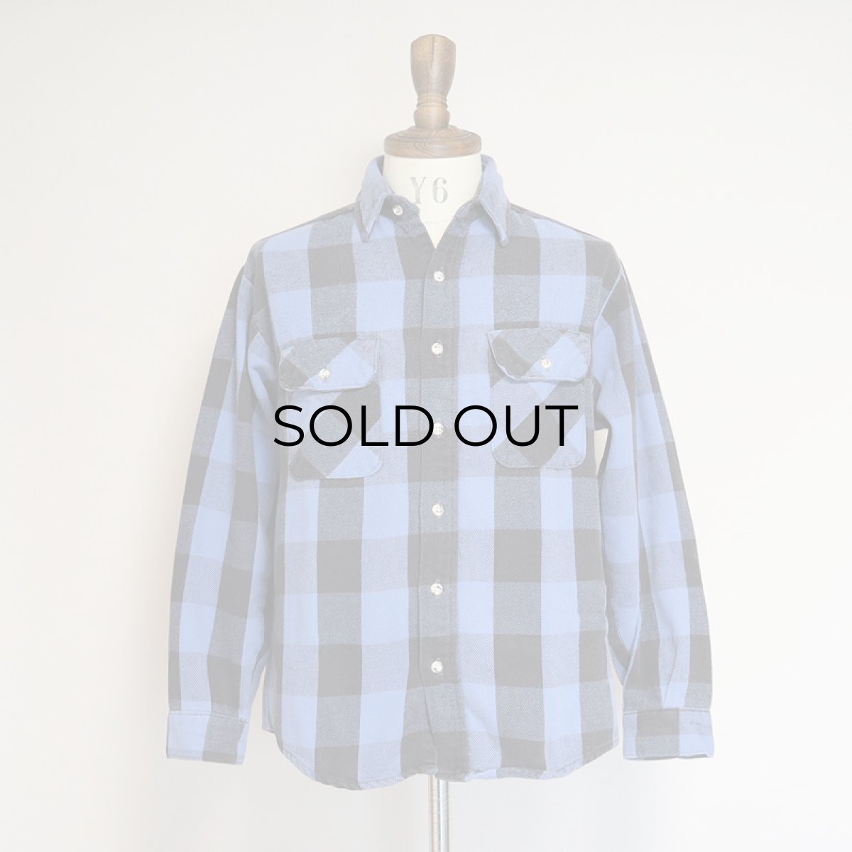 画像6: 80's McGREGOR COTTON BLOCK CHECK HEAVY FLANNEL SHIRT (6)