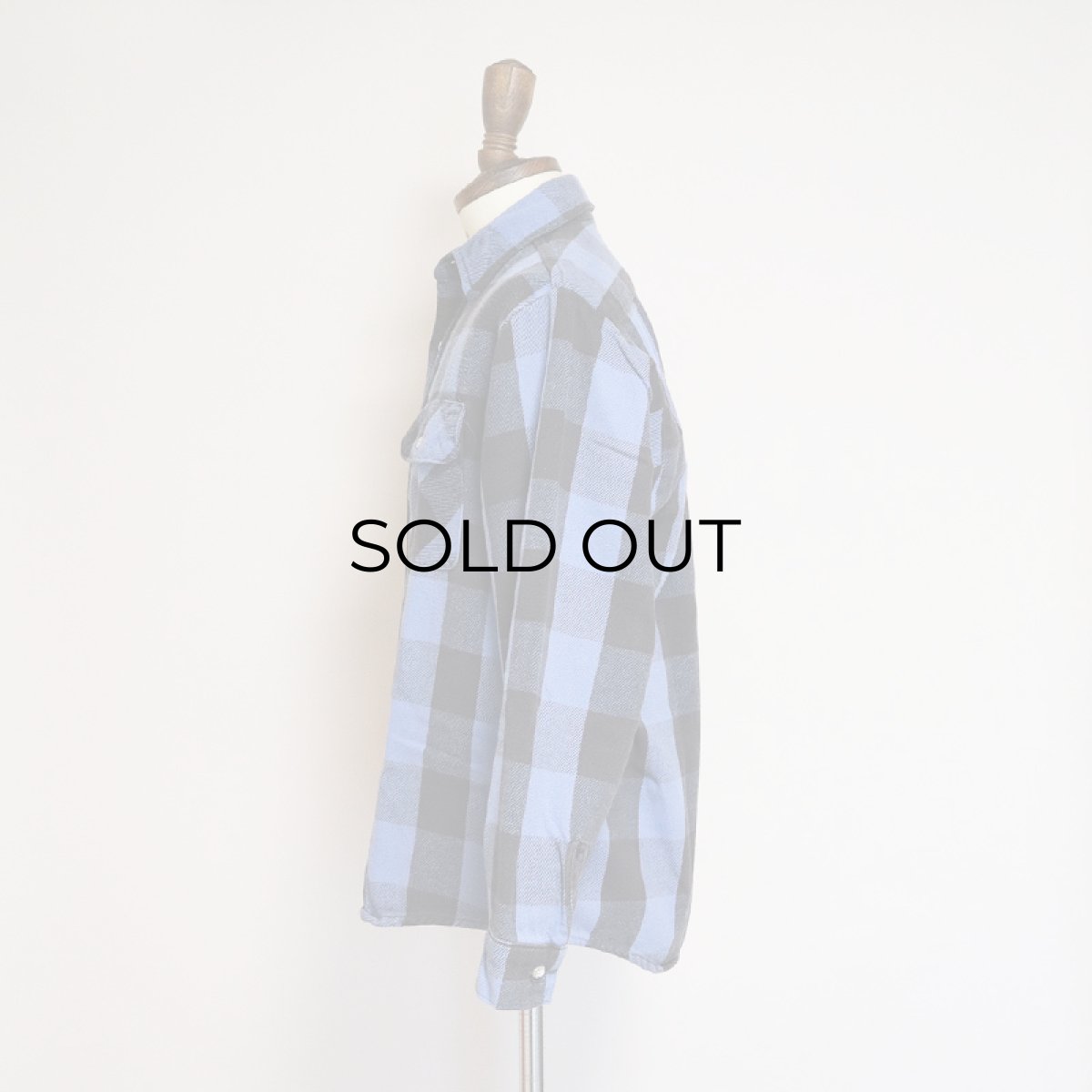 画像7: 80's McGREGOR COTTON BLOCK CHECK HEAVY FLANNEL SHIRT (7)