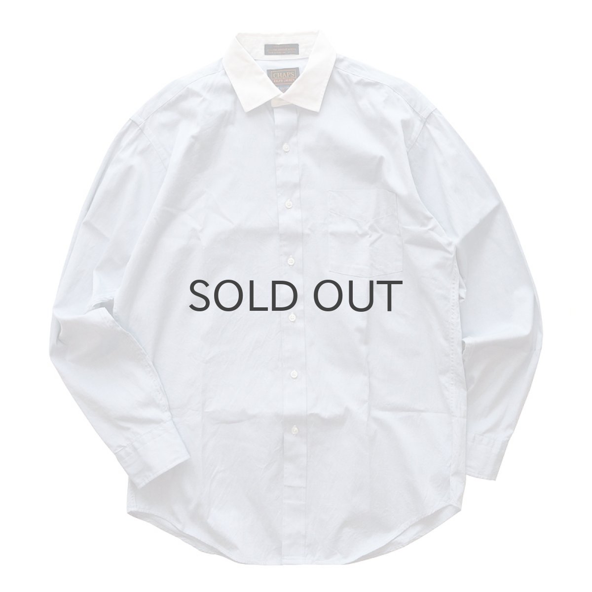 画像1: OLD CHAPS RALPH LAUREN COTTON PINPOINT OXFORD CLERIC SHIRT (1)