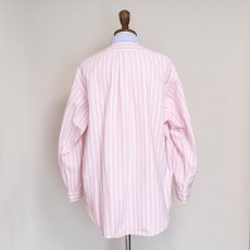 画像10: 90's Ralph Lauren "The Big Shirt" COTTON OXFORD STRIPE 2-TONE B/D SHIRT (10)