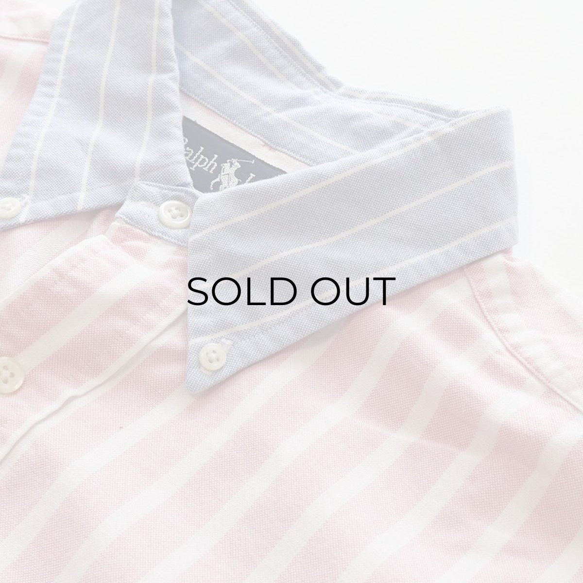 画像3: 90's Ralph Lauren "The Big Shirt" COTTON OXFORD STRIPE 2-TONE B/D SHIRT (3)