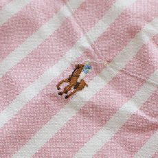 画像5: 90's Ralph Lauren "The Big Shirt" COTTON OXFORD STRIPE 2-TONE B/D SHIRT (5)
