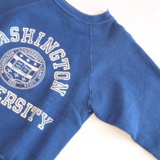 画像3: 50'S Champion COTTON FLOCK PRINT CREW NECK SWEAT "WASHINGTON UNIVERSITY" (3)