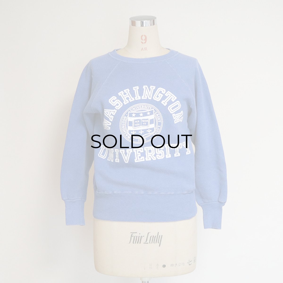 画像6: 50'S Champion COTTON FLOCK PRINT CREW NECK SWEAT "WASHINGTON UNIVERSITY" (6)