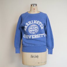 画像6: 50'S Champion COTTON FLOCK PRINT CREW NECK SWEAT "WASHINGTON UNIVERSITY" (6)