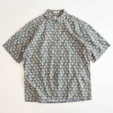 画像1: 〜90's pierre cardin COTTON ALL OVER PATTERN S/S SHIRT (1)