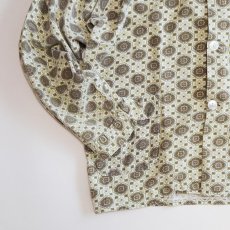 画像4: OLD UNKNOWN BRAND COTTON PRINT ALL OVER PATTERN FLANNEL PAJAMA SHIRT (4)