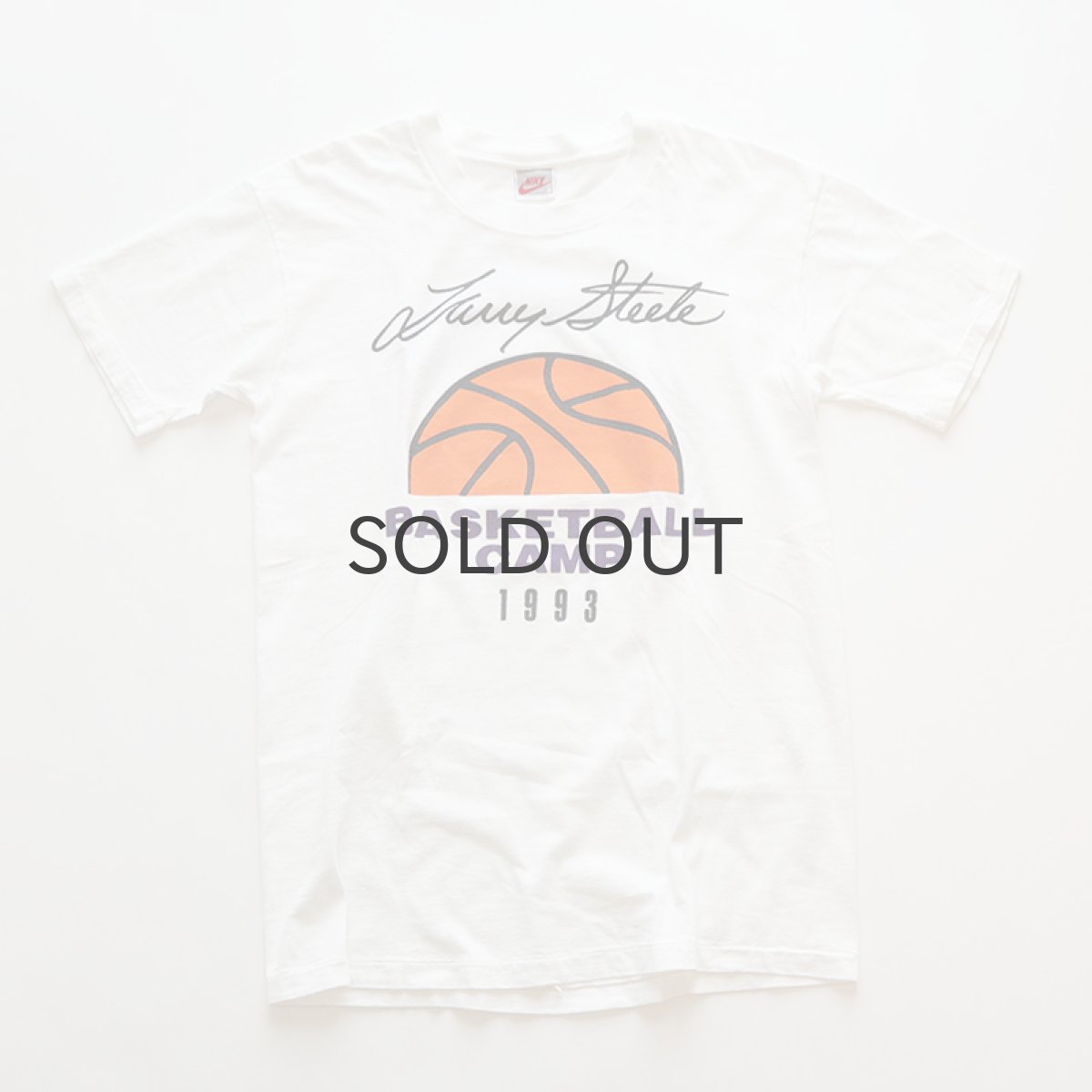 画像1: 90's NIKE COTTON W-PRINT S/S TEE "BASKETBALL CAMP 1993" (1)