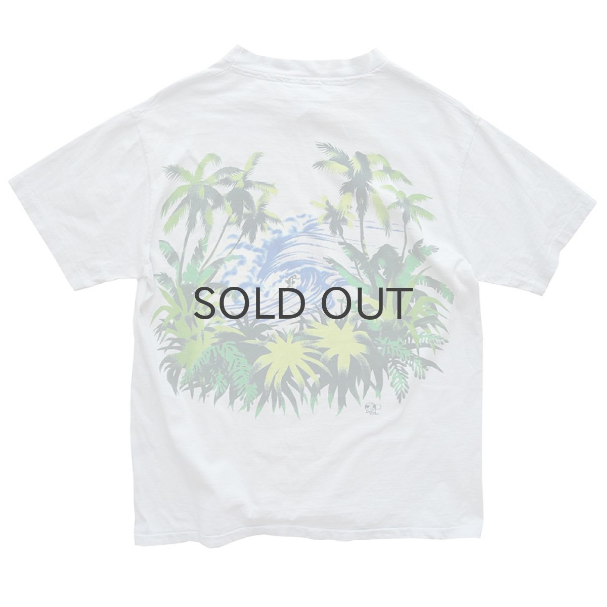 画像1: 70's Ocean Pacific COTTON W-PRINT S/S TEE "PALM TREE" (1)