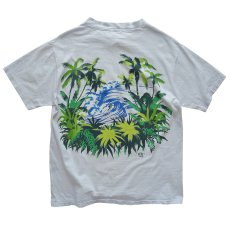 画像1: 70's Ocean Pacific COTTON W-PRINT S/S TEE "PALM TREE" (1)