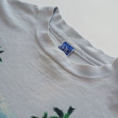 画像4: 70's Ocean Pacific COTTON W-PRINT S/S TEE "PALM TREE" (4)