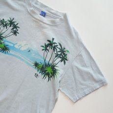 画像3: 70's Ocean Pacific COTTON W-PRINT S/S TEE "PALM TREE" (3)