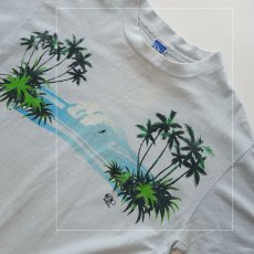 画像8: 70's Ocean Pacific COTTON W-PRINT S/S TEE "PALM TREE" (8)