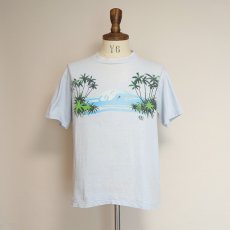 画像15: 70's Ocean Pacific COTTON W-PRINT S/S TEE "PALM TREE" (15)