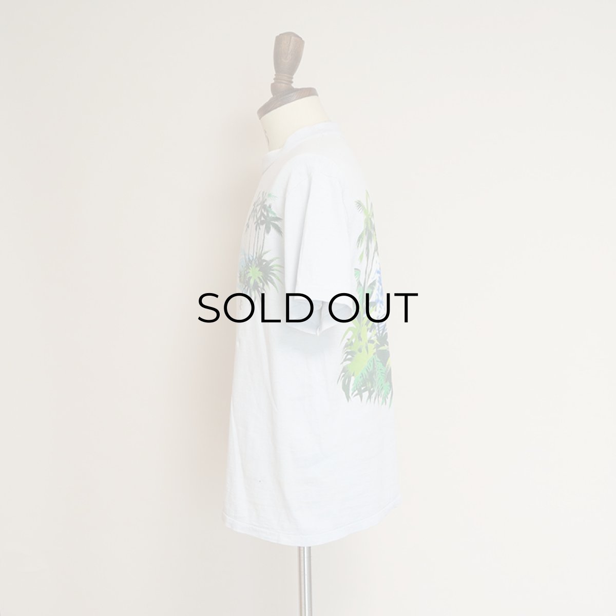 画像16: 70's Ocean Pacific COTTON W-PRINT S/S TEE "PALM TREE" (16)