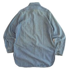 画像2: 40's-50's US NAVY COTTON CHAMBRAY WORK SHIRT (2)