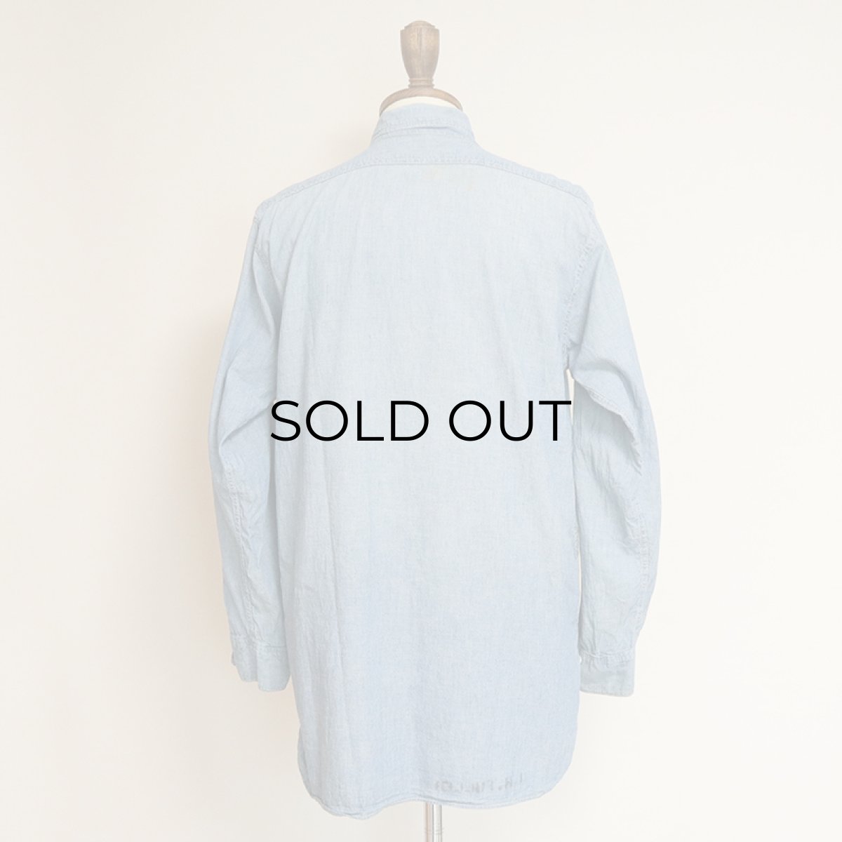 画像14: 40's-50's US NAVY COTTON CHAMBRAY WORK SHIRT (14)