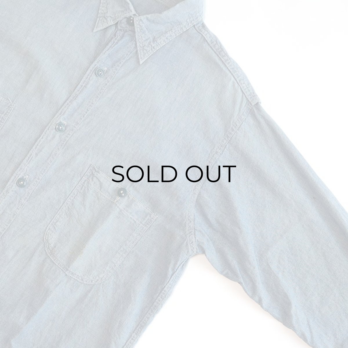 画像3: 40's-50's US NAVY COTTON CHAMBRAY WORK SHIRT (3)