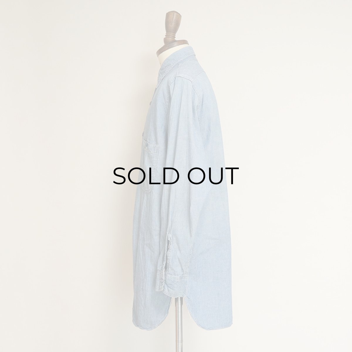 画像13: 40's-50's US NAVY COTTON CHAMBRAY WORK SHIRT (13)