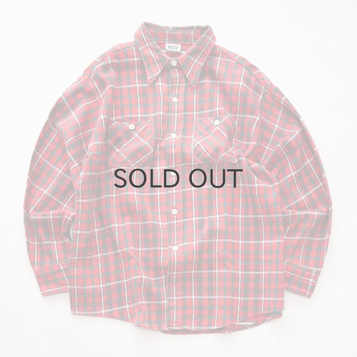 画像1: 70's ELY COTTON CHECK HEAVY FLANNEL SHIRT (1)