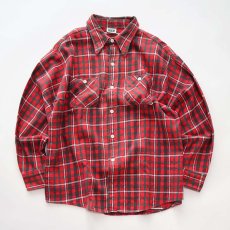 画像1: 70's ELY COTTON CHECK HEAVY FLANNEL SHIRT (1)