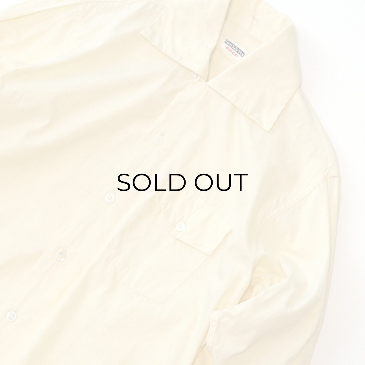 画像3: 〜50's TOM SAW YER COTTON BROAD OPEN COLLAR DRESS SHIRT (3)