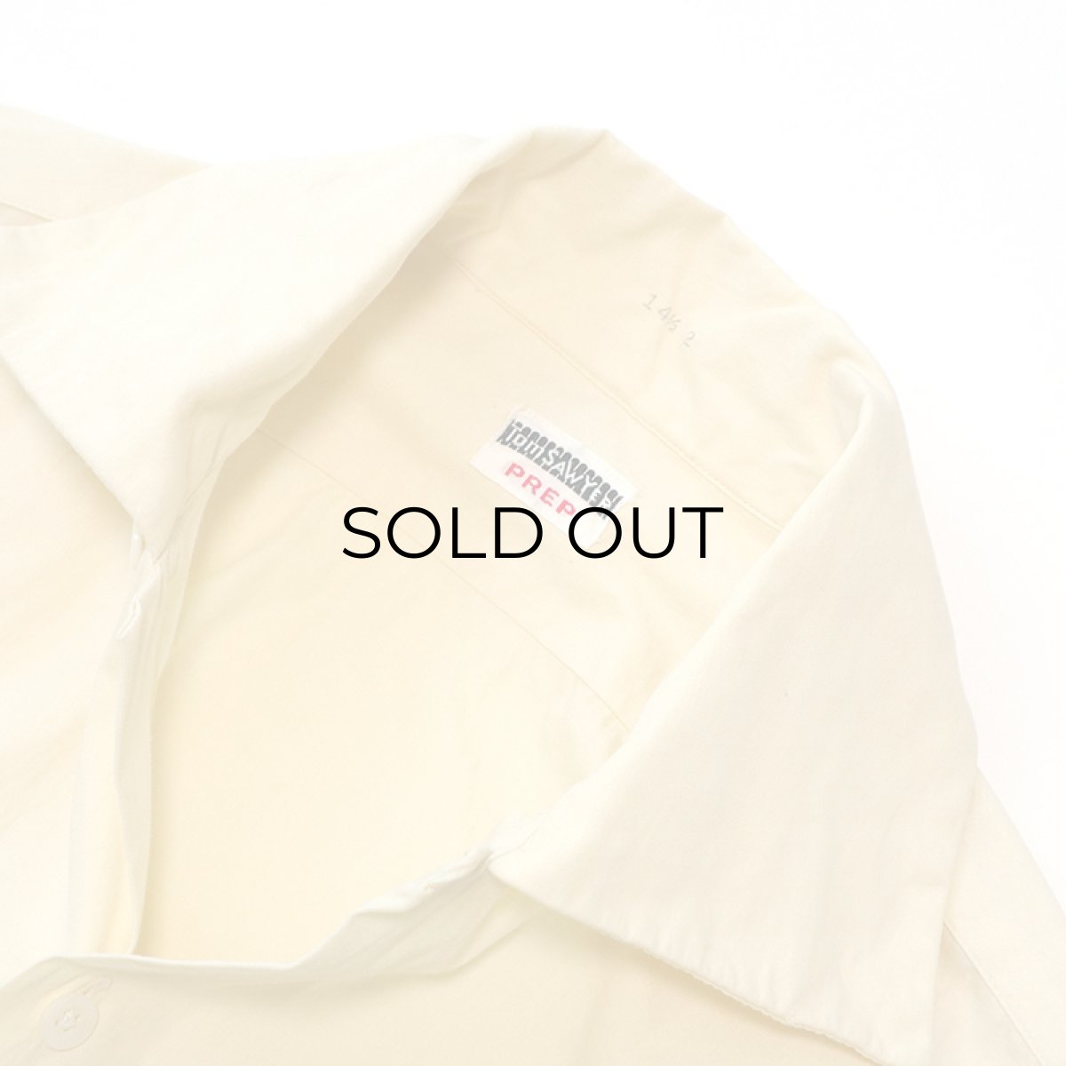 画像5: 〜50's TOM SAW YER COTTON BROAD OPEN COLLAR DRESS SHIRT (5)