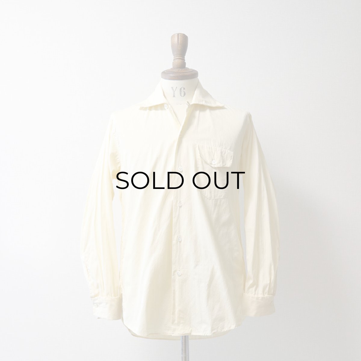 画像10: 〜50's TOM SAW YER COTTON BROAD OPEN COLLAR DRESS SHIRT (10)