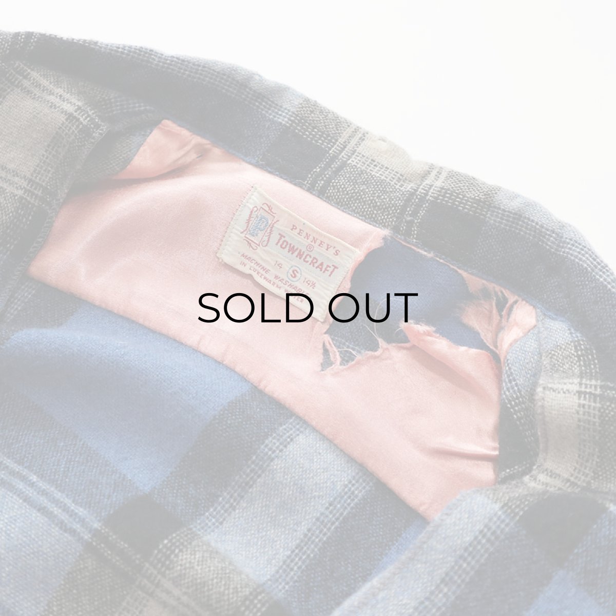画像10: 50's TOWNCRAFT WOOL CHECK BOX SHIRT (10)