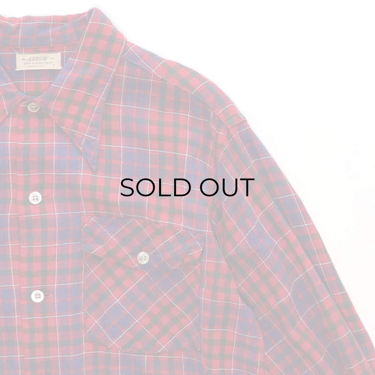 画像3: 〜50's ARROW WOOL RAYON CHECK BOX SHIRT (3)