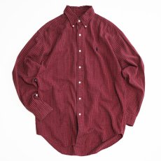 画像1: Ralph Lauren COTTON GINGHAM CHECK FLANNEL B/D SHIRT (1)