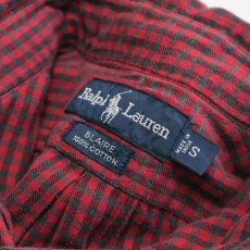 画像8: Ralph Lauren COTTON GINGHAM CHECK FLANNEL B/D SHIRT (8)