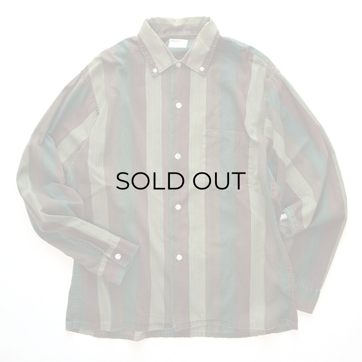 画像1: 60's Truval COTTON STRIPE B/D BOX SHIRT (1)