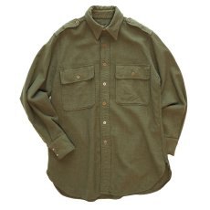 画像1: 30's-40's US ARMY WOOL OFFICER SHIRT "CHIN STRAP" (1)