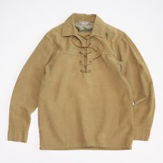 画像1: 50's Sportswear COTTON MOLESKIN LACE-UP PULLOVER BOX SHIRT (1)
