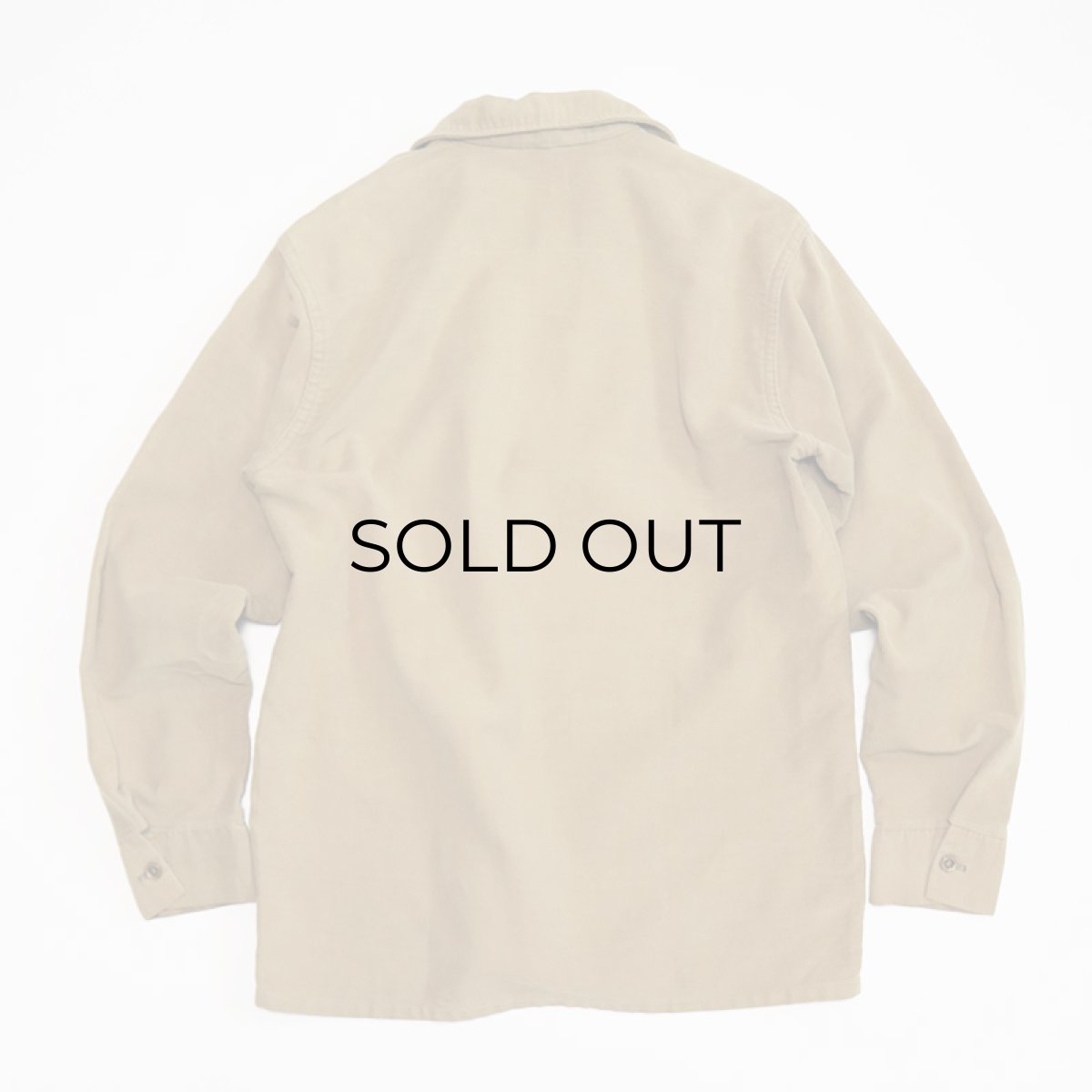 画像2: 50's Sportswear COTTON MOLESKIN LACE-UP PULLOVER BOX SHIRT (2)