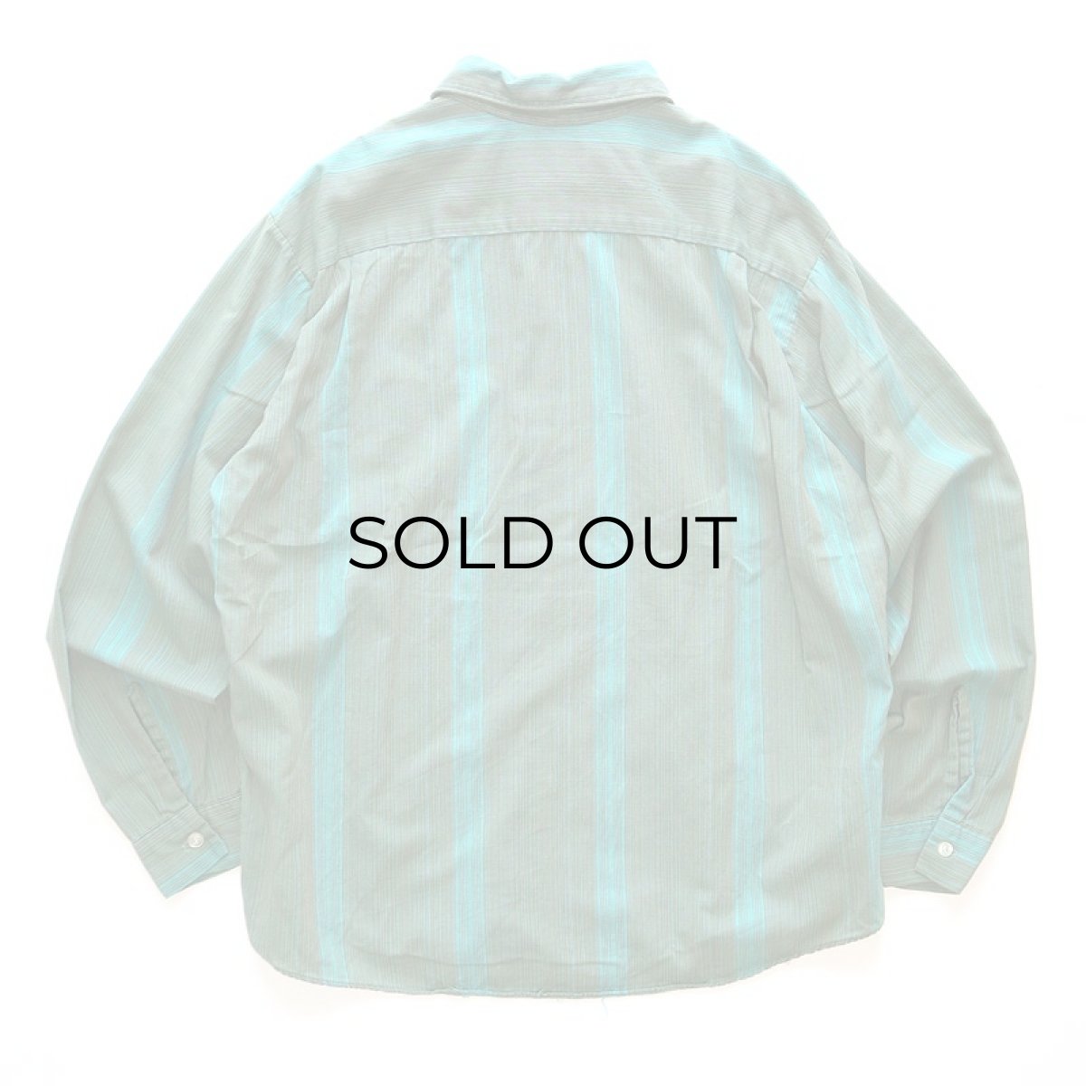 画像2: 〜70's SIR WILLIAM COTTON STRIPE OPEN COLLAR SHIRT (2)