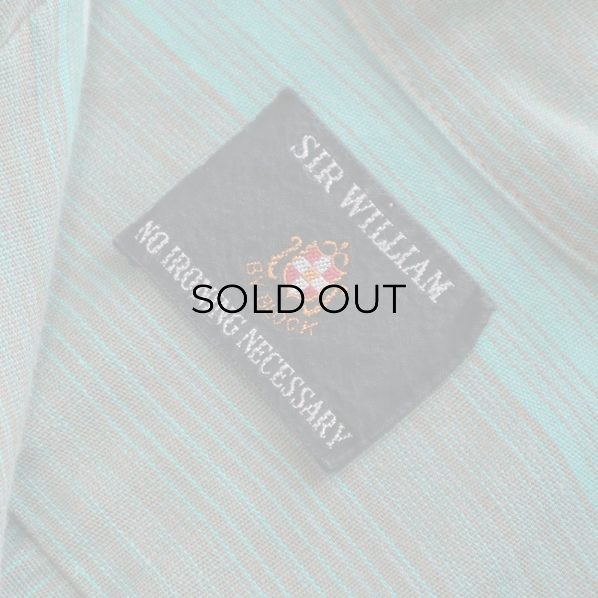 画像7: 〜70's SIR WILLIAM COTTON STRIPE OPEN COLLAR SHIRT (7)